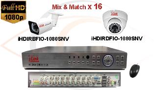 CCTV HD Security Camera System 5-in-1 1080p Standalone 16 Port DVR w/ 1080p HD Coax Cameras